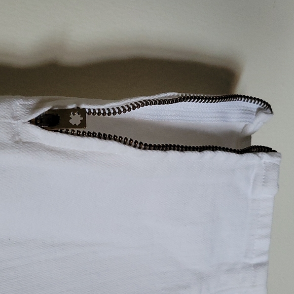 Lucky brand handcrafted ankle pencil capri white denim - Picture 5 of 10